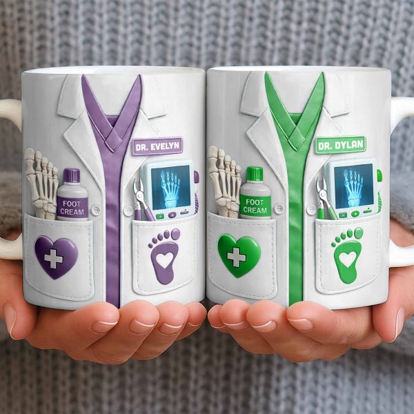 Dr. Lucia Foot Cream Doctor's Coat Mug - Personalized Custom Coffee Mug - DOC102_MG
