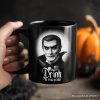Dracula Spooky Portrait Personalized Mug Horror Villain Theme Halloween Gift with Custom Name