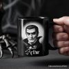Dracula Spooky Portrait Personalized Mug Horror Villain Theme Halloween Gift with Custom Name