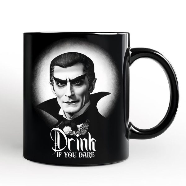 Dracula Spooky Portrait Personalized Mug Horror Villain Theme Halloween Gift with Custom Name