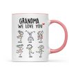 Drawing Kids We Love You Gift For Dad Mom Grandma Grandpa Personalized Mug