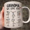 Drawing Kids We Love You Gift For Dad Mom Grandma Grandpa Personalized Mug