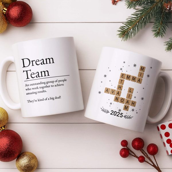 Dream Team, Achieve Amazing Results Together - Personalized Custom Coffee Mug - COL123_MG