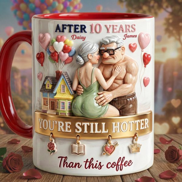 DSNY After Many Years You Still Hotter Than This Coffee - Personalized Accent Mug - Gift For Couples, Movie Fans NL122
