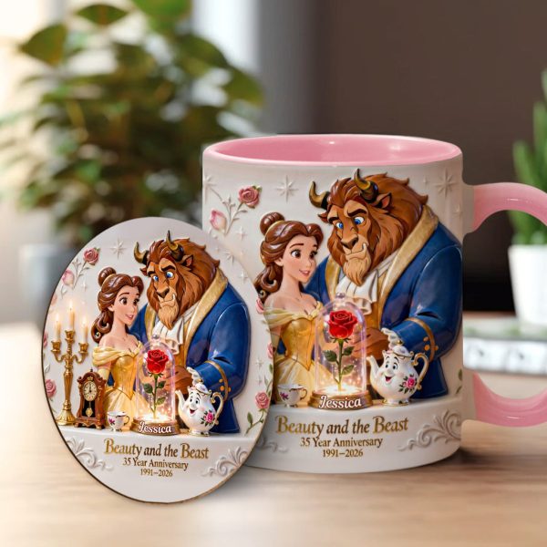 DSNY Fairy Tale 35th Anniversary - Personalized Accent Mug - Gift For Couples, Movie Fans NL122