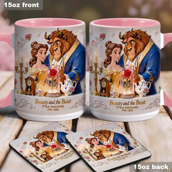 DSNY Fairy Tale 35th Anniversary - Personalized Accent Mug - Gift For Couples, Movie Fans NL122