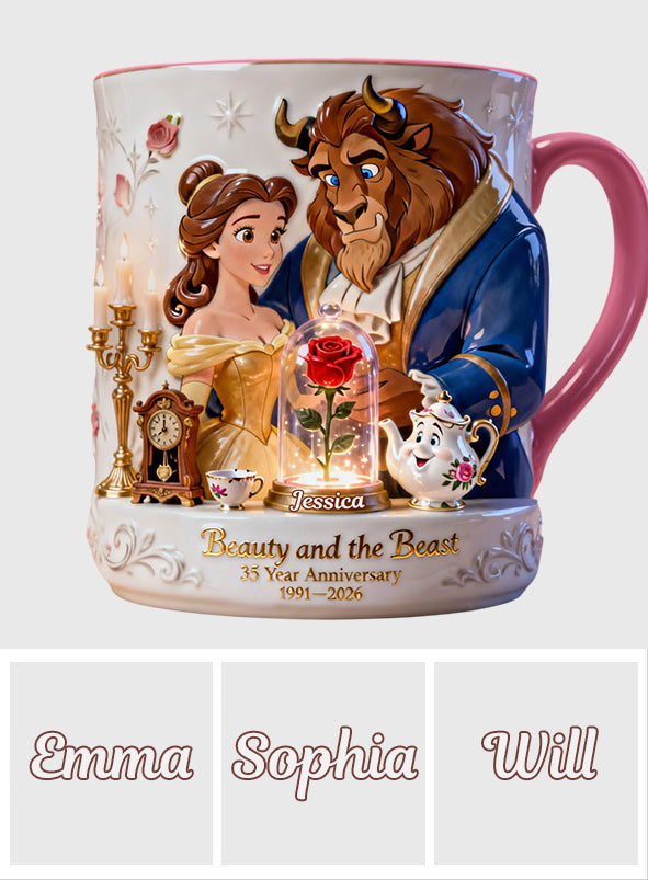 DSNY Fairy Tale 35th Anniversary - Personalized Accent Mug - Gift For Couples, Movie Fans NL122