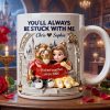 DSNY Fairytale You're Always Be Stuck With Me - Personalized White Edge-to-Edge Mug - Gift For Couple, Fan Movies, Anniversary HH01