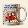 DSNY Fairytale You're Always Be Stuck With Me - Personalized White Edge-to-Edge Mug - Gift For Couple, Fan Movies, Anniversary HH01
