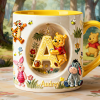 DSNY Honey Bear Anniversary 100 Years Of Friendship - Personalized Initial Alphabet Accent Mug - Gift For Movie Fans HH01