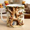 DSNY Honey Bear Tree Letter - Personalized White Edge-To-Edge Mug - Gift For Movie Fans NL122