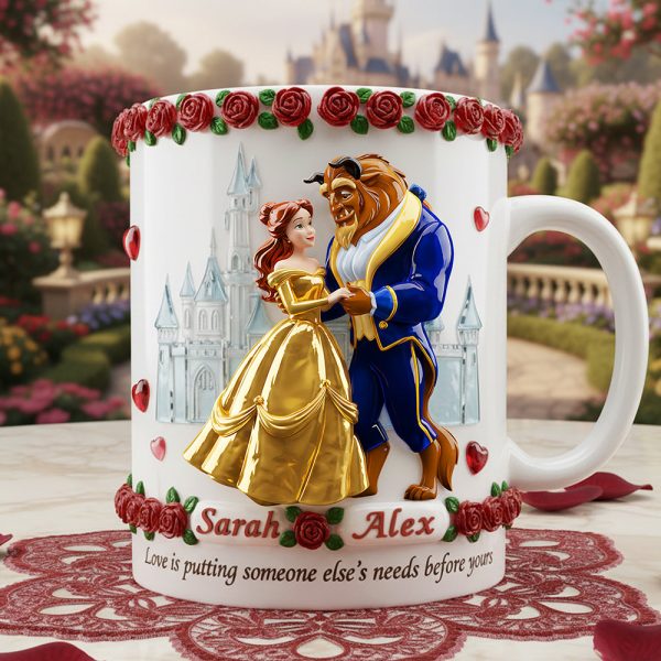 DSNY Love Is Putting Someone Else's Needs Before Yours - Personalized White Edge-to-Edge Mug - Gift For Couple, Fan Movies HH01