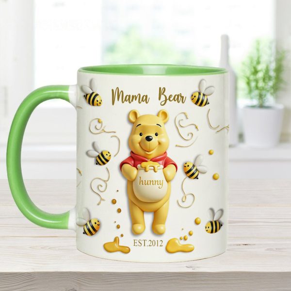 DSNY Mama Honey Bear - Personalized Accent Mug - Gift For Mom, Grandma NL122
