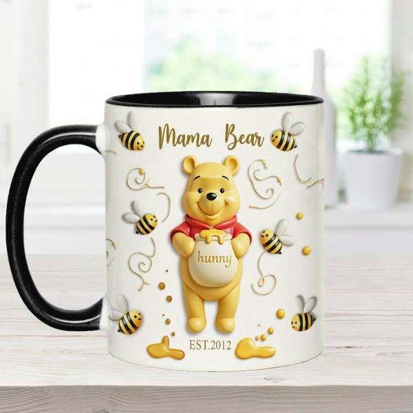 DSNY Mama Honey Bear - Personalized Accent Mug - Gift For Mom, Grandma NL122