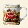 DSNY Old Couple You'll Always Be Stuck With Me - Personalized White Edge-to-Edge Mug - Gift For Couple, Fan Movies HH01