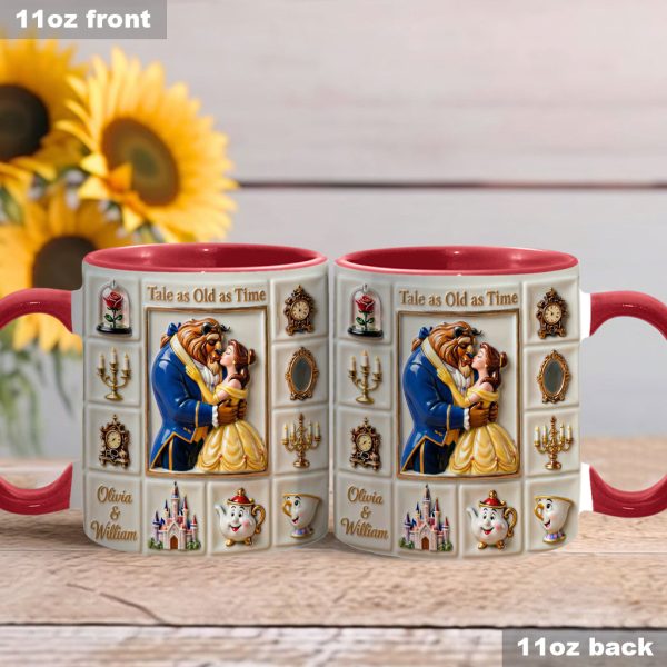 DSNY Tale As Old As Time - Personalized Accent Mug - Gift For Couples, Movie Fans NL122