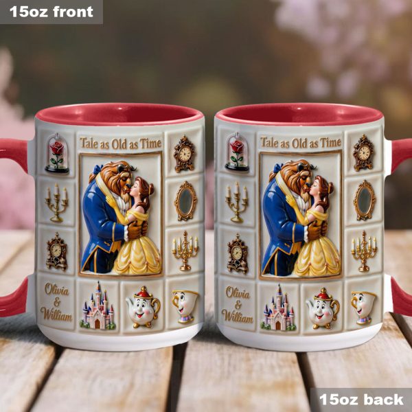 DSNY Tale As Old As Time - Personalized Accent Mug - Gift For Couples, Movie Fans NL122