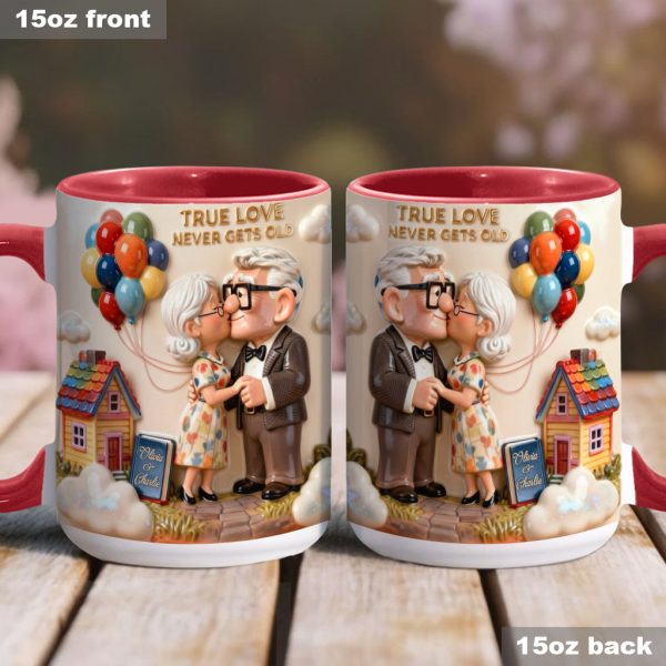 DSNY True Love Never Gets Old - Personalized Accent Mug - Gift For Couple, Fan Movies HH01