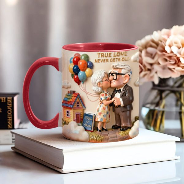 DSNY True Love Never Gets Old - Personalized Accent Mug - Gift For Couple, Fan Movies HH01