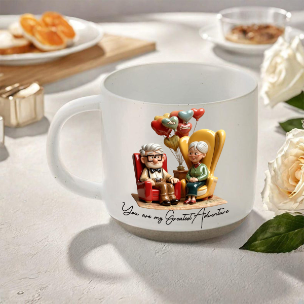 DSNY You Are My Greatest Adventure - Personalized Pottery Mug - Gift For Couples, Movie Fans NL122