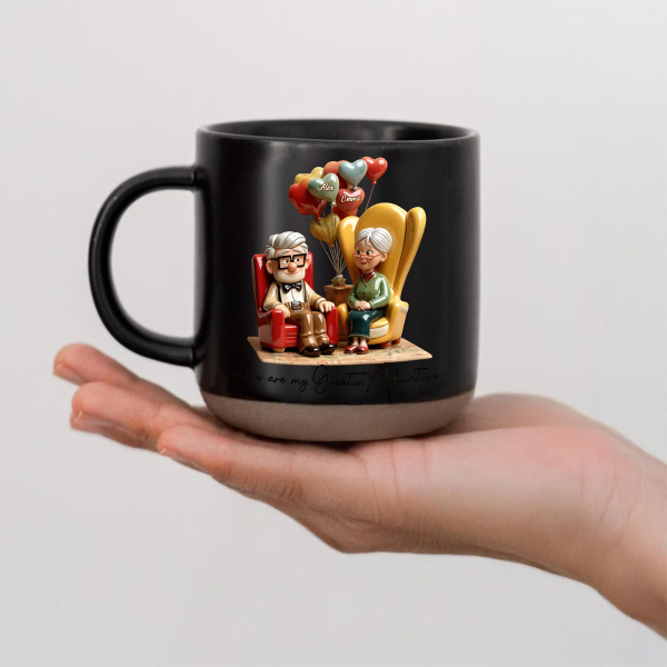 DSNY You Are My Greatest Adventure - Personalized Pottery Mug - Gift For Couples, Movie Fans NL122