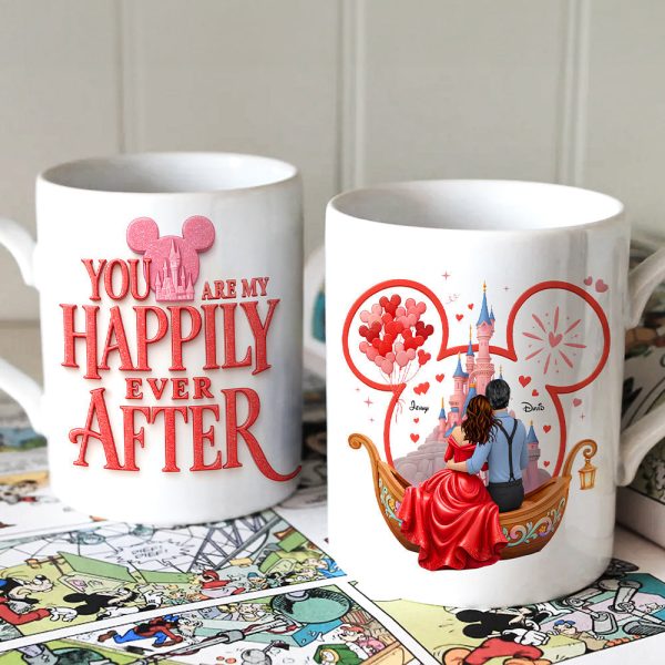 DSNY You Are My Happily Ever After - Personalized White Mug - Gift For Couple, Fan Movies, Valentine HH01 CU5122407