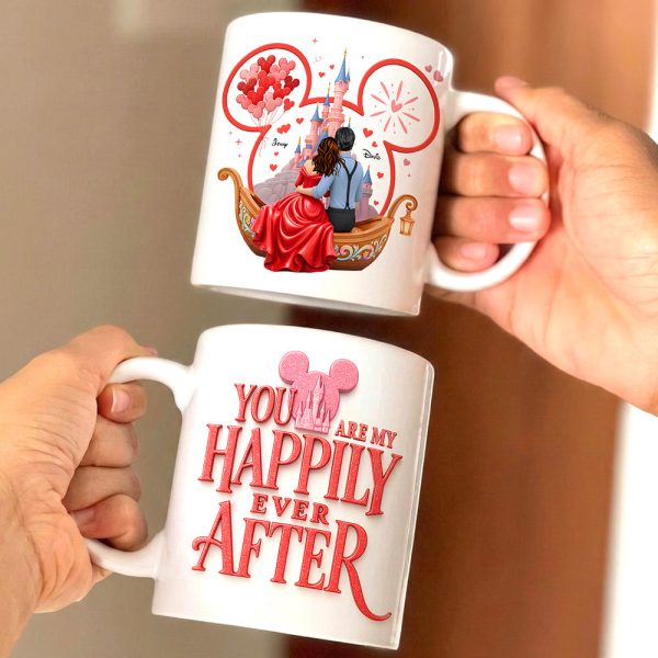 DSNY You Are My Happily Ever After - Personalized White Mug - Gift For Couple, Fan Movies, Valentine HH01 CU5122407