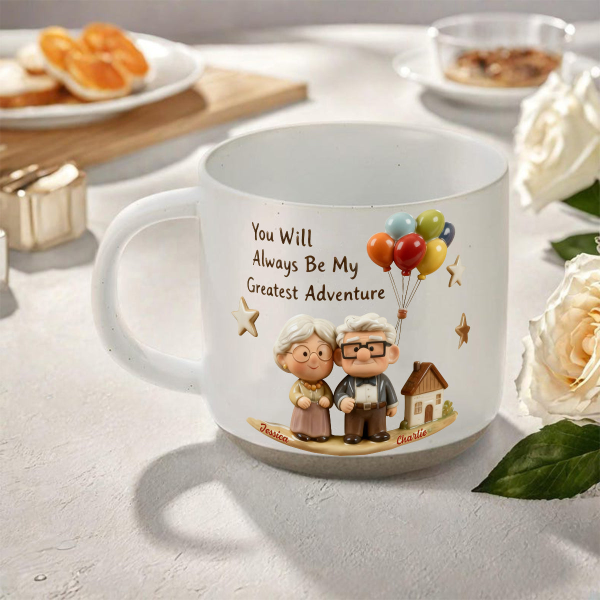 DSNY You Will Always Be My Greatest Adventure - Personalized Pottery Mug - Gift For Couples, Movie Fans NL122