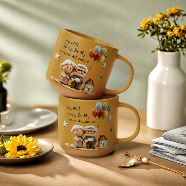 DSNY You Will Always Be My Greatest Adventure - Personalized Pottery Mug - Gift For Couples, Movie Fans NL122
