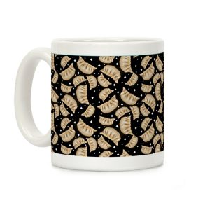 Dumplings Pattern Black Coffee Mug