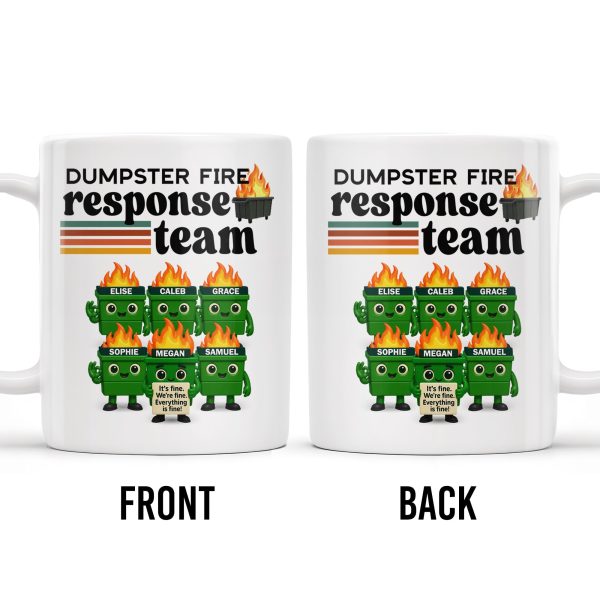 Dumpster Fire Response Team It's Fine We're Fine - Personalized Custom Coffee Mug - COL110_MG