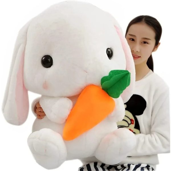 Easter White Rabbit Plush Toy with Carrot