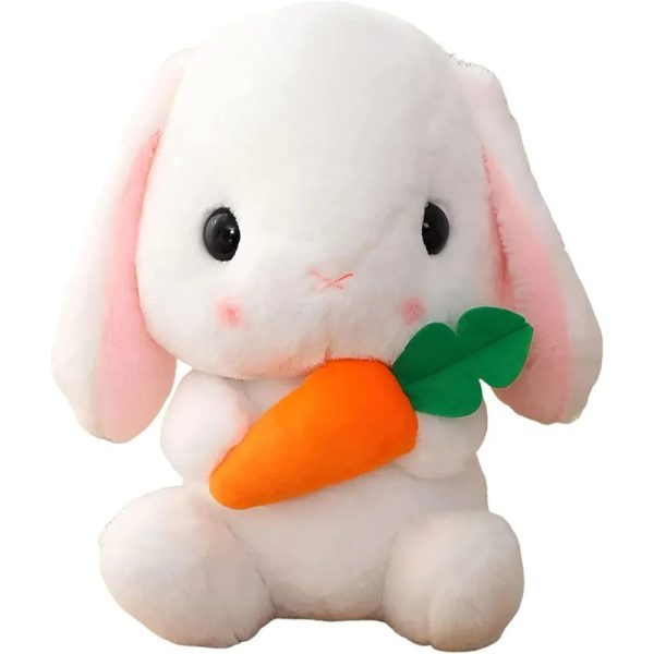 Easter White Rabbit Plush Toy with Carrot