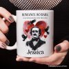 Edgar Allan Poe Valentine Horror Personalized Mug, Romance So Dark Custom Gift With Name