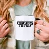 Eerie Christmas Things Vintage Personalized Mug, Handcrafted Retro Horror Gift with Custom Name