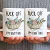 Eff Off, I'm Knitting, Fun Illustrated Design - Personalized Custom Coffee Mug - HOB056_MG