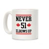 Elbows Up Never 51 Coffee Mug