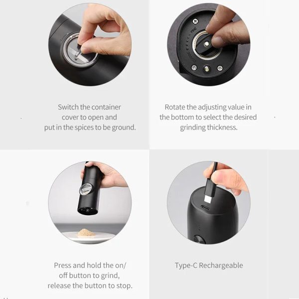 Electric Automatic Salt And Pepper Grinder