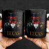 Elegant Black Tuxedo Mug Design For Magicians, Top Hat And Bow Tie - Personalized Custom Coffee Mug - FAM342_MG