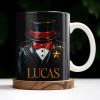 Elegant Black Tuxedo Mug Design For Magicians, Top Hat And Bow Tie - Personalized Custom Coffee Mug - FAM342_MG