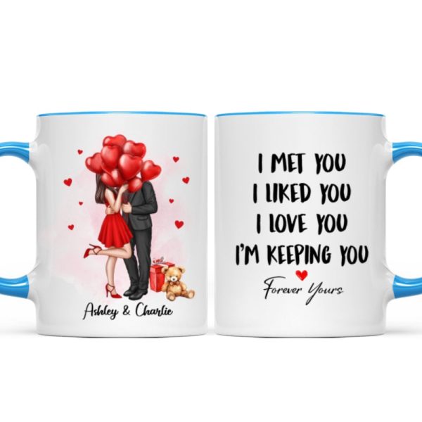Elegant Couple I Met You I Love You Personalized Mug