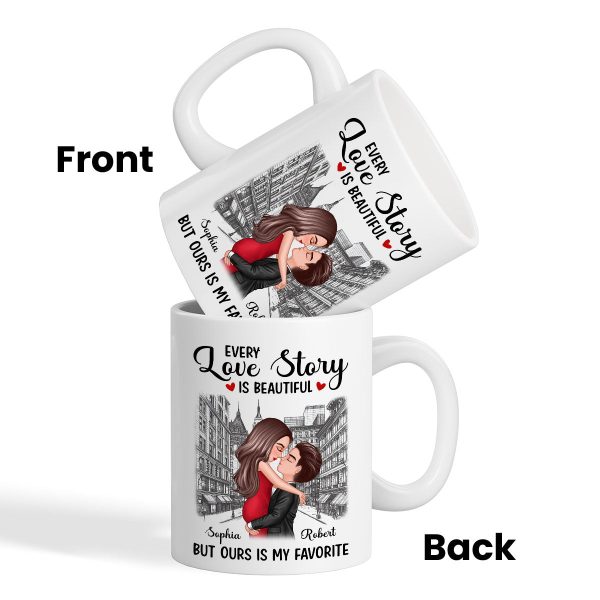 Elegant Couple On The Street Personalized Mug