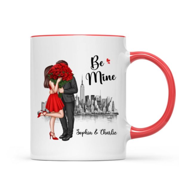 Elegant Couple Skyline Personalized Mug