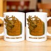 Elegant Deer Hunting Scene on Coffee Mug, Camouflage Jacket - Personalized Custom Coffee Mug - FAM332_MG