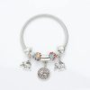 Elegant Elephant Charm Spring Bracelet for Women