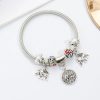 Elegant Elephant Charm Spring Bracelet for Women