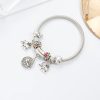Elegant Elephant Charm Spring Bracelet for Women