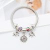 Elegant Elephant Charm Spring Bracelet for Women