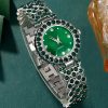 Elegant Heart Rhinestone Watch and Jewelry Set