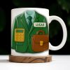 Elevate Your Coffee Experience With Suit and Calculator Design - Personalized Custom Coffee Mug - GRAD305_MG